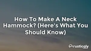 how to make a neck hammock